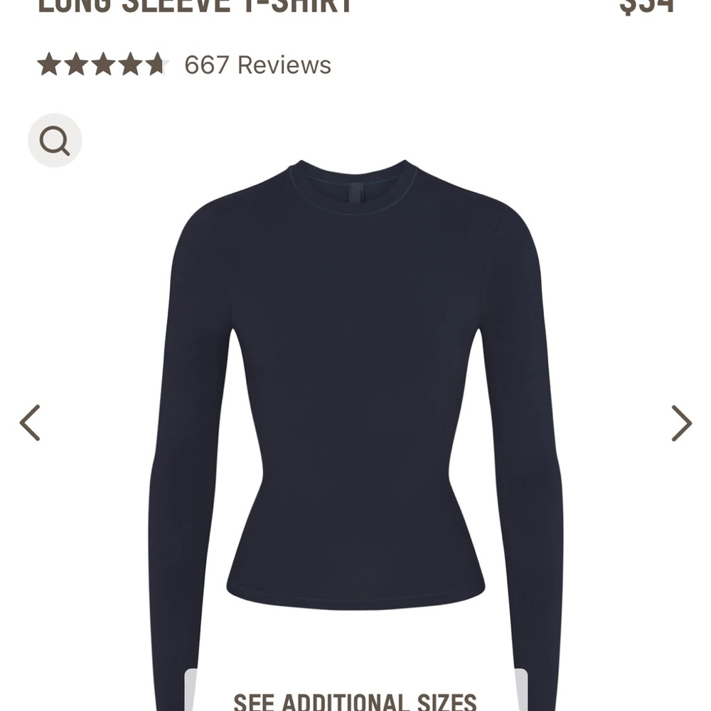 ISO SKIMS NAVY COTTON JERSEY IN SIZE MEDIUM